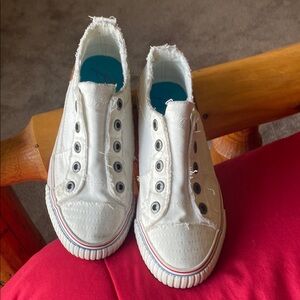 Blowfish White Canvas Sneakers